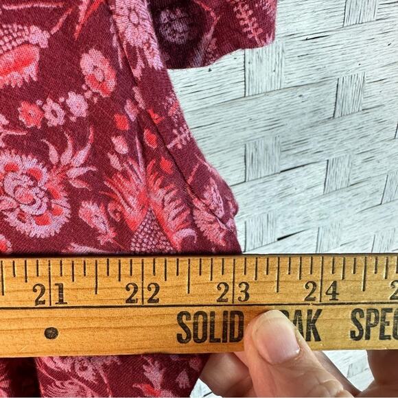 Lucky brand peasant top knit floral the v-neck peplum bohemian hippie western - Picture 9 of 10